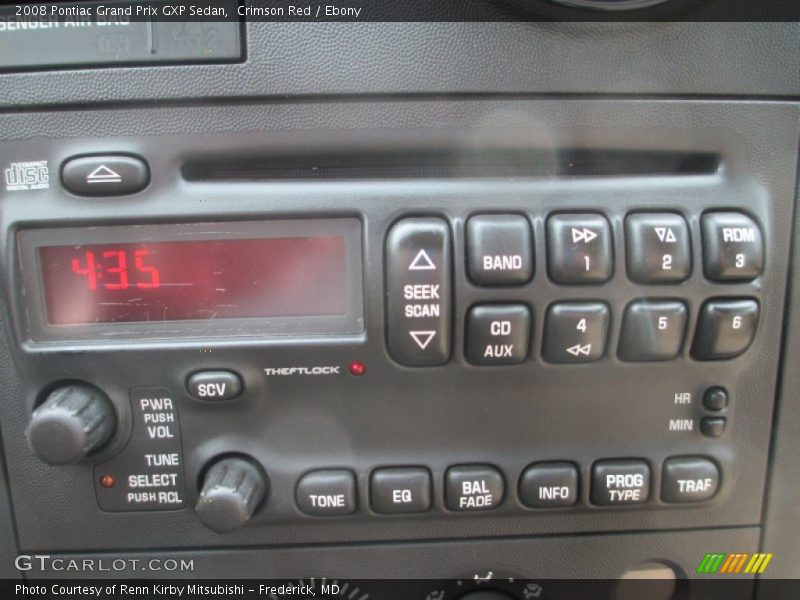 Audio System of 2008 Grand Prix GXP Sedan