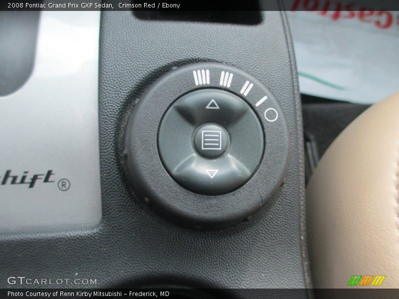 Controls of 2008 Grand Prix GXP Sedan