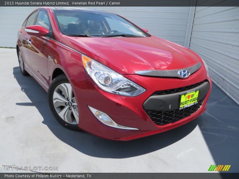 Venetian Red Pearl / Camel 2013 Hyundai Sonata Hybrid Limited
