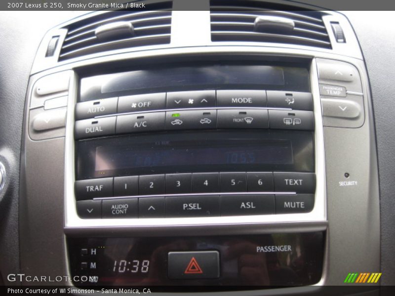 Controls of 2007 IS 250