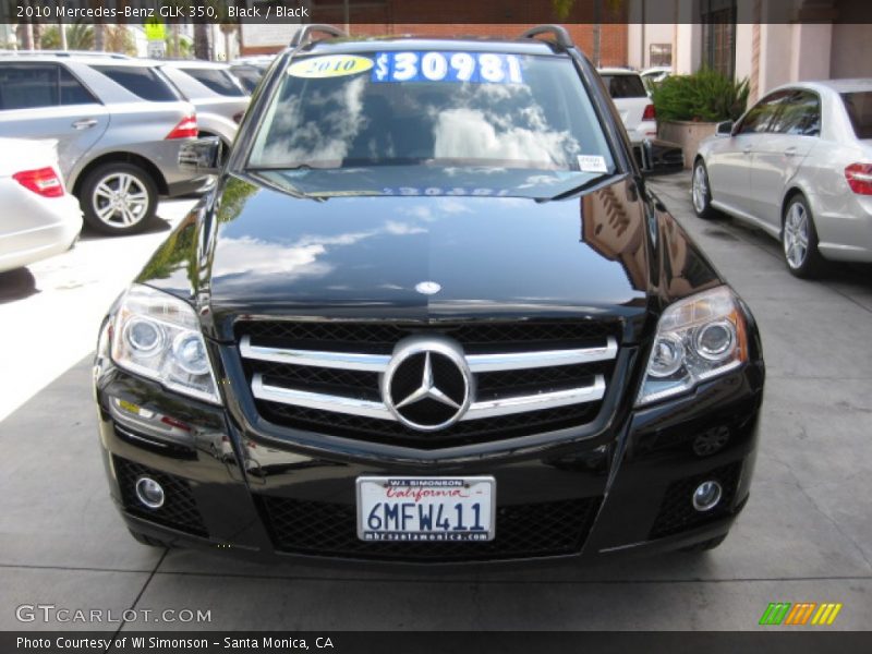 Black / Black 2010 Mercedes-Benz GLK 350