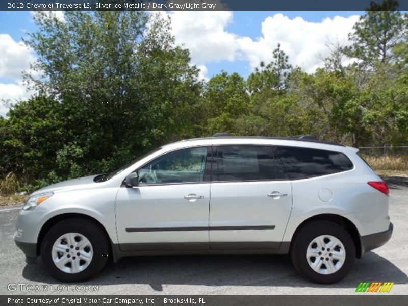 Silver Ice Metallic / Dark Gray/Light Gray 2012 Chevrolet Traverse LS