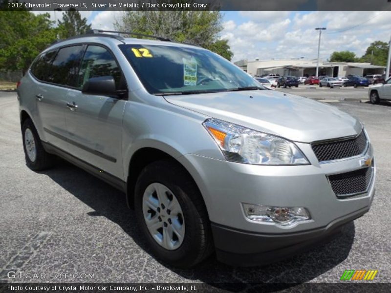 Silver Ice Metallic / Dark Gray/Light Gray 2012 Chevrolet Traverse LS