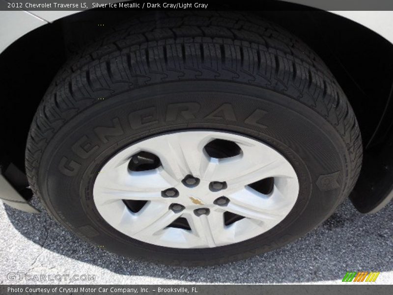 Silver Ice Metallic / Dark Gray/Light Gray 2012 Chevrolet Traverse LS
