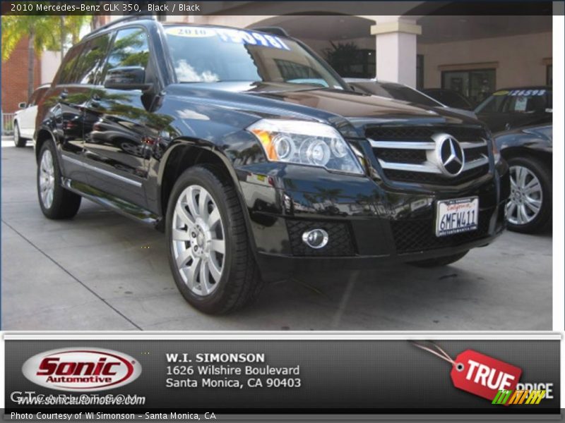 Black / Black 2010 Mercedes-Benz GLK 350