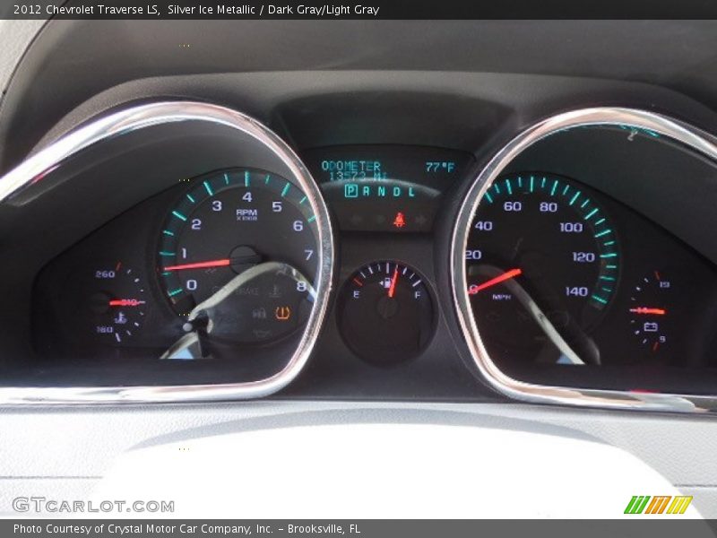 Silver Ice Metallic / Dark Gray/Light Gray 2012 Chevrolet Traverse LS