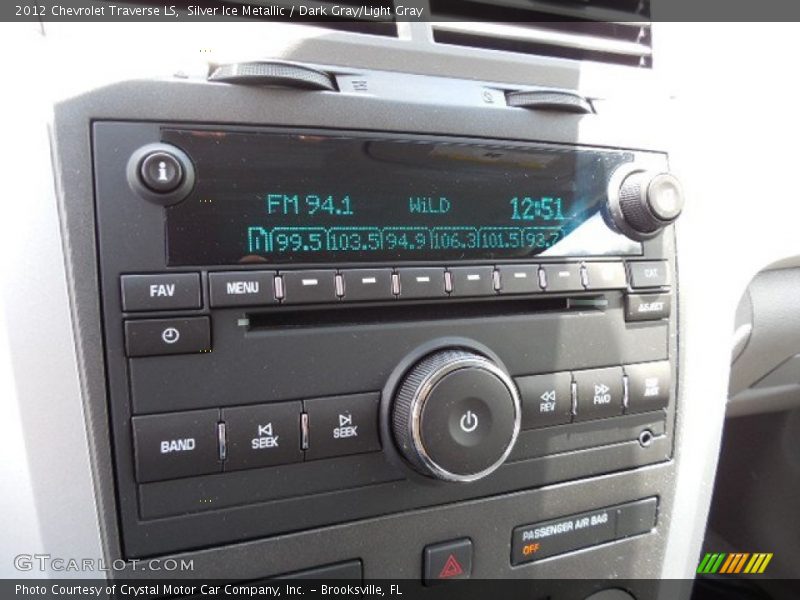 Silver Ice Metallic / Dark Gray/Light Gray 2012 Chevrolet Traverse LS
