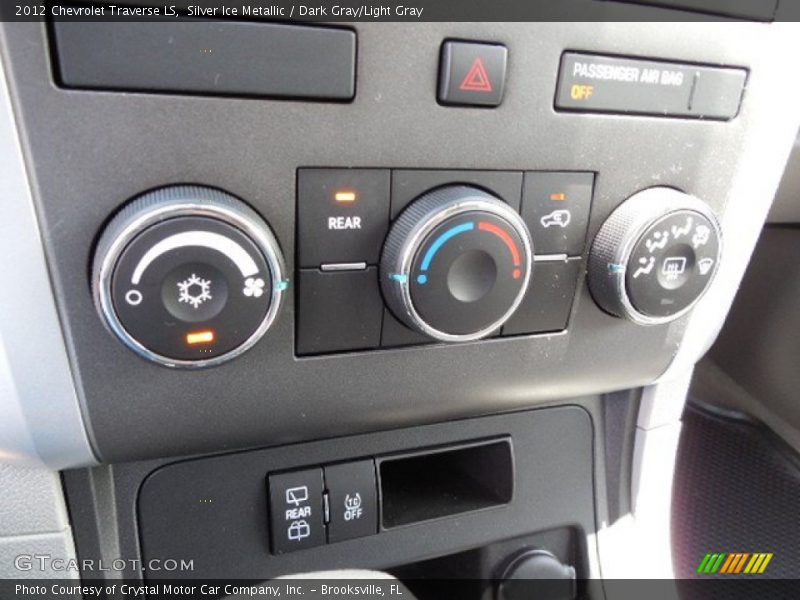 Silver Ice Metallic / Dark Gray/Light Gray 2012 Chevrolet Traverse LS