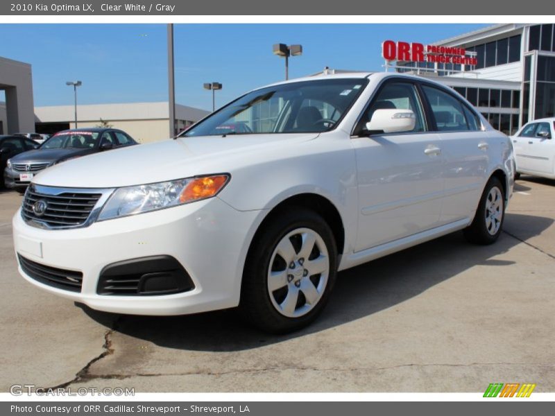 Clear White / Gray 2010 Kia Optima LX