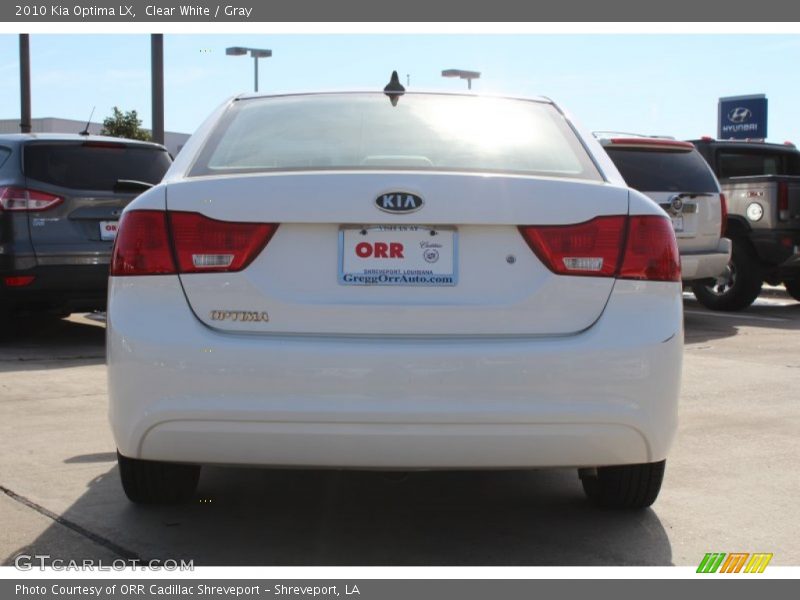 Clear White / Gray 2010 Kia Optima LX
