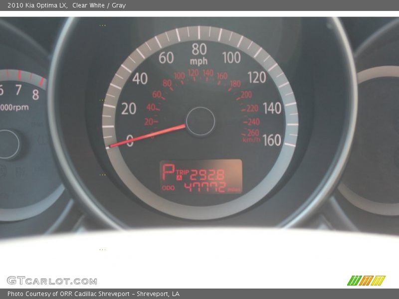 Clear White / Gray 2010 Kia Optima LX