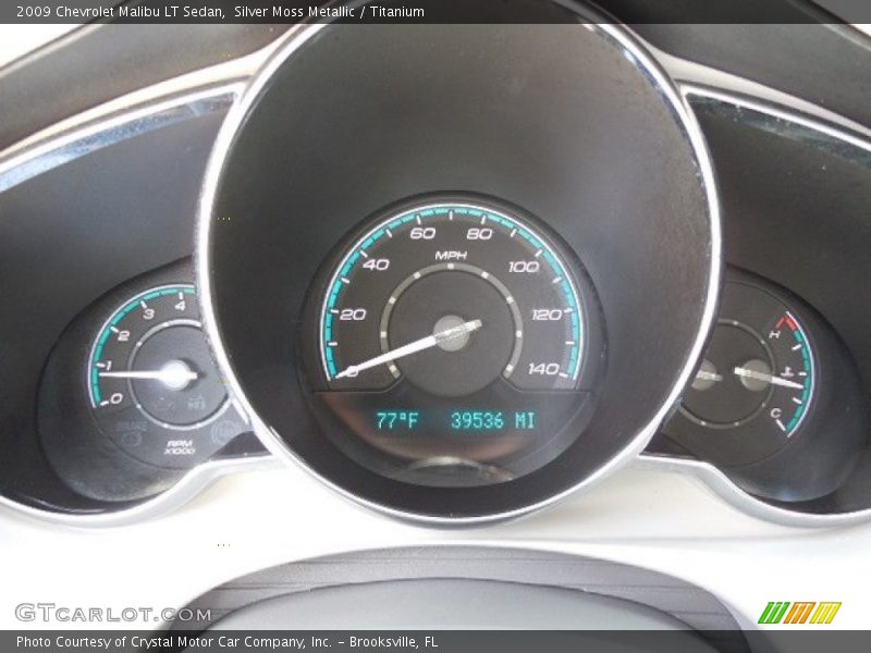 Silver Moss Metallic / Titanium 2009 Chevrolet Malibu LT Sedan