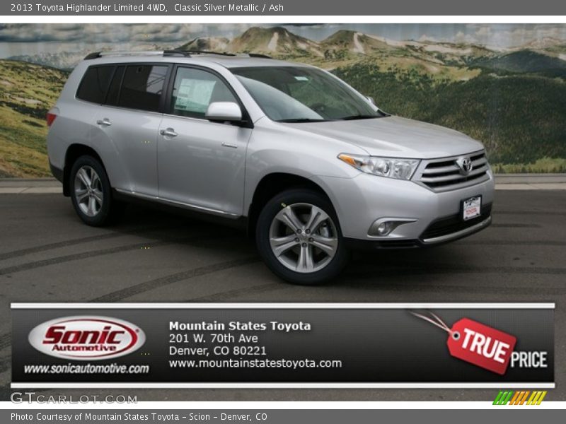 Classic Silver Metallic / Ash 2013 Toyota Highlander Limited 4WD