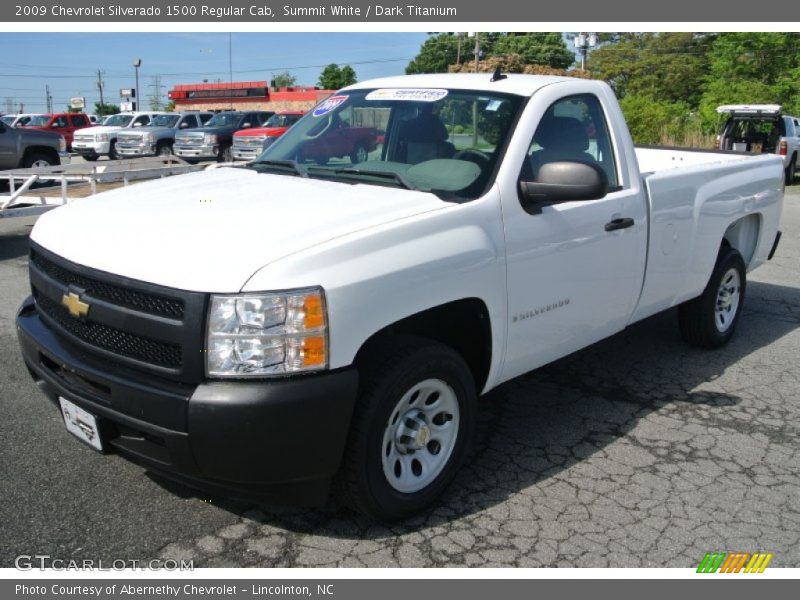 Summit White / Dark Titanium 2009 Chevrolet Silverado 1500 Regular Cab