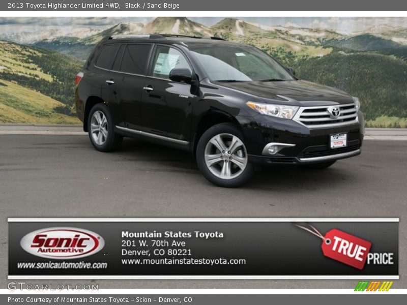 Black / Sand Beige 2013 Toyota Highlander Limited 4WD