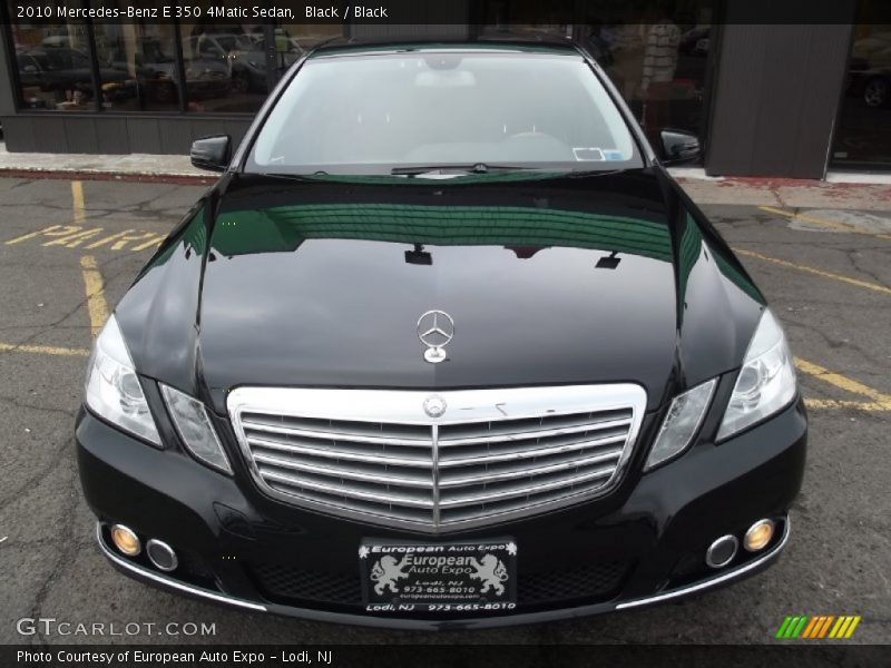Black / Black 2010 Mercedes-Benz E 350 4Matic Sedan