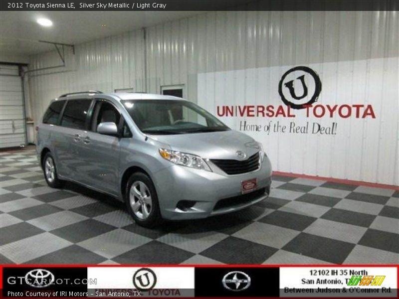 Silver Sky Metallic / Light Gray 2012 Toyota Sienna LE