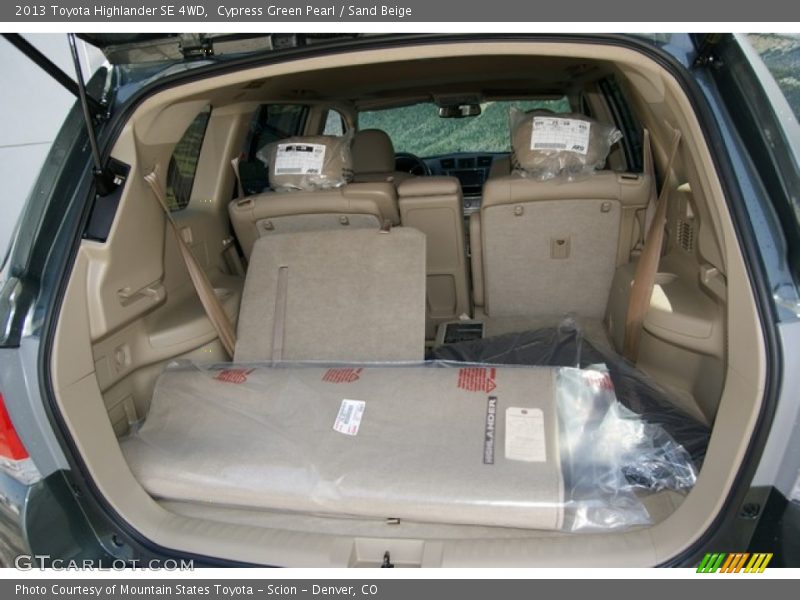 Cypress Green Pearl / Sand Beige 2013 Toyota Highlander SE 4WD