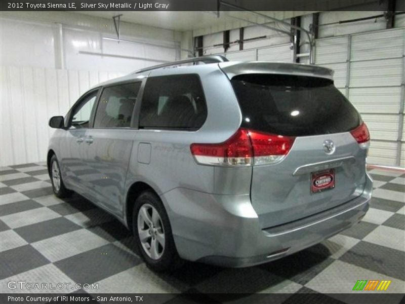 Silver Sky Metallic / Light Gray 2012 Toyota Sienna LE
