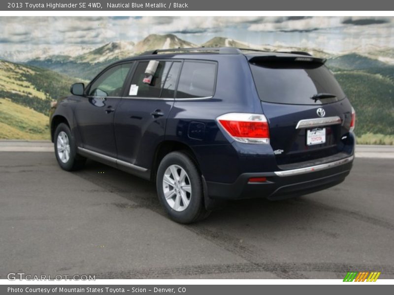 Nautical Blue Metallic / Black 2013 Toyota Highlander SE 4WD