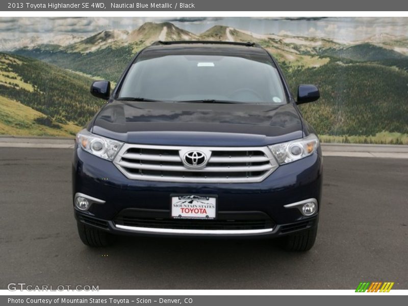 Nautical Blue Metallic / Black 2013 Toyota Highlander SE 4WD