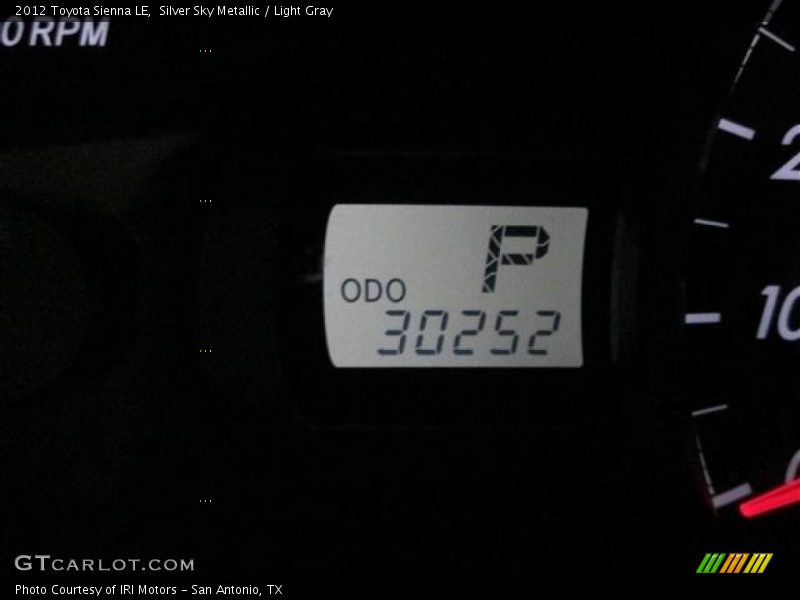 Silver Sky Metallic / Light Gray 2012 Toyota Sienna LE