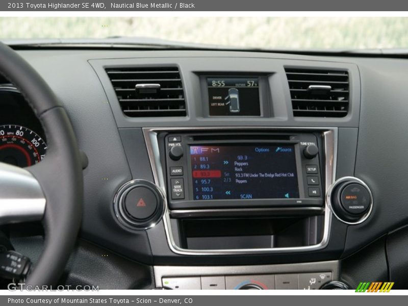 Nautical Blue Metallic / Black 2013 Toyota Highlander SE 4WD