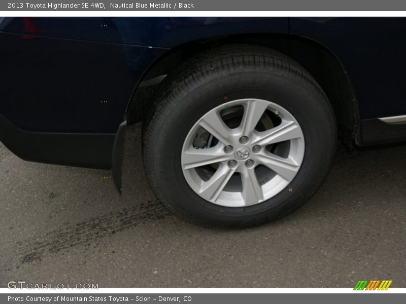 Nautical Blue Metallic / Black 2013 Toyota Highlander SE 4WD