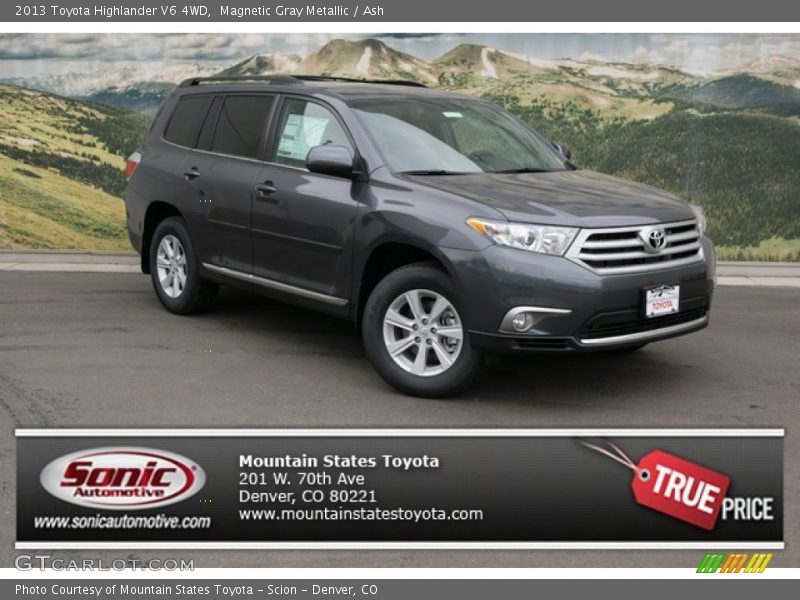 Magnetic Gray Metallic / Ash 2013 Toyota Highlander V6 4WD
