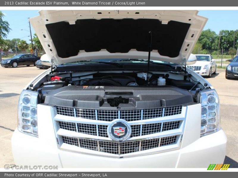 White Diamond Tricoat / Cocoa/Light Linen 2013 Cadillac Escalade ESV Platinum