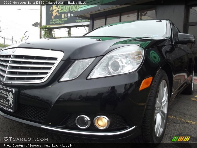 Black / Black 2010 Mercedes-Benz E 350 4Matic Sedan