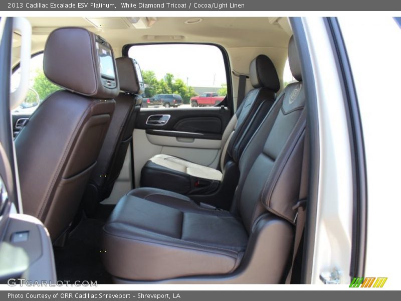 White Diamond Tricoat / Cocoa/Light Linen 2013 Cadillac Escalade ESV Platinum