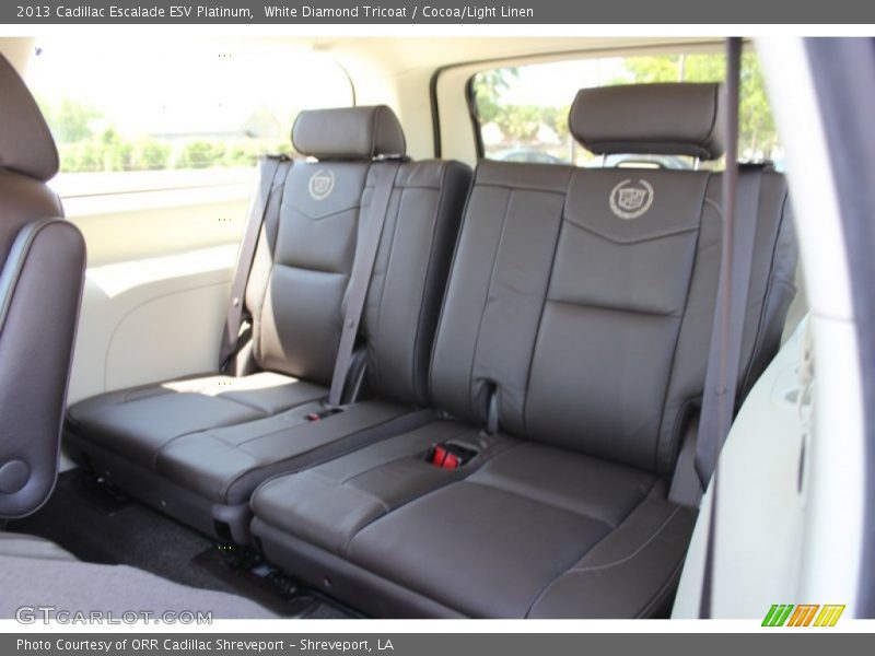 White Diamond Tricoat / Cocoa/Light Linen 2013 Cadillac Escalade ESV Platinum