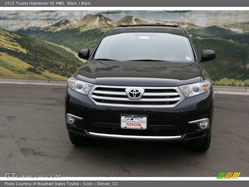 Black / Black 2013 Toyota Highlander SE 4WD