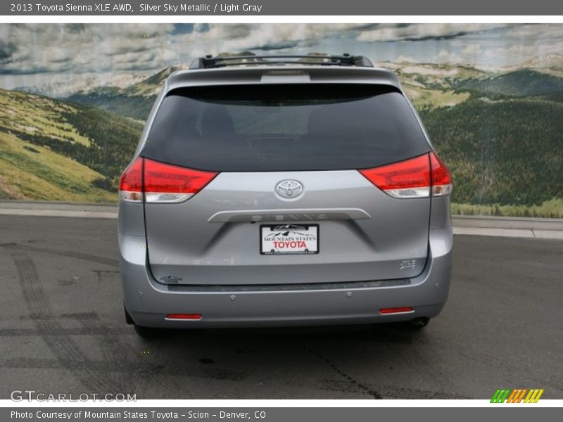 Silver Sky Metallic / Light Gray 2013 Toyota Sienna XLE AWD