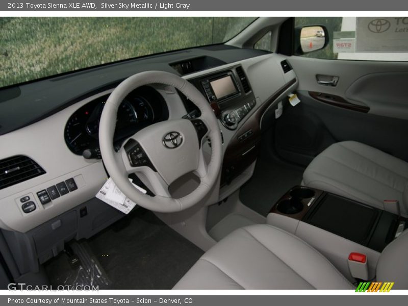 Silver Sky Metallic / Light Gray 2013 Toyota Sienna XLE AWD