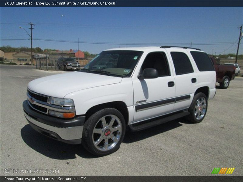 Summit White / Gray/Dark Charcoal 2003 Chevrolet Tahoe LS