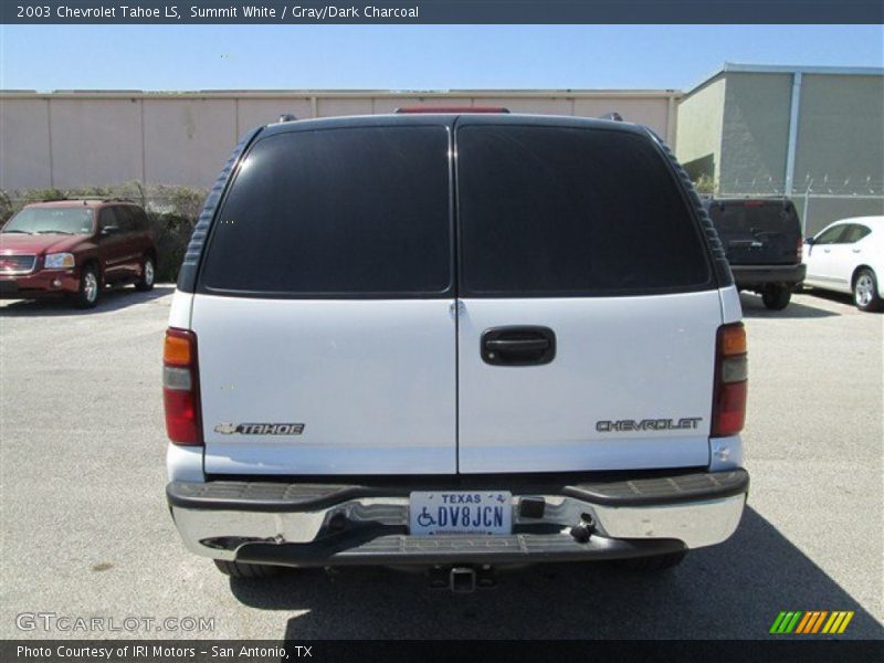 Summit White / Gray/Dark Charcoal 2003 Chevrolet Tahoe LS