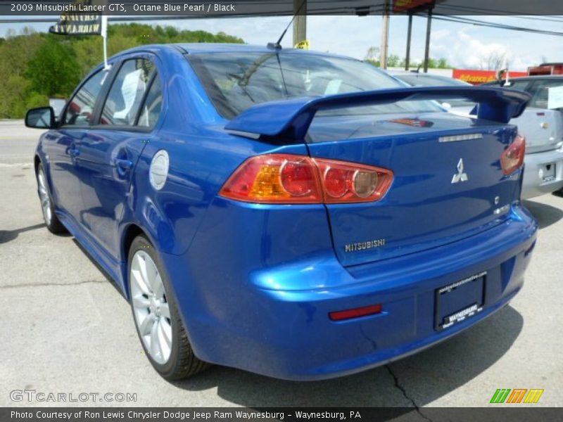 Octane Blue Pearl / Black 2009 Mitsubishi Lancer GTS