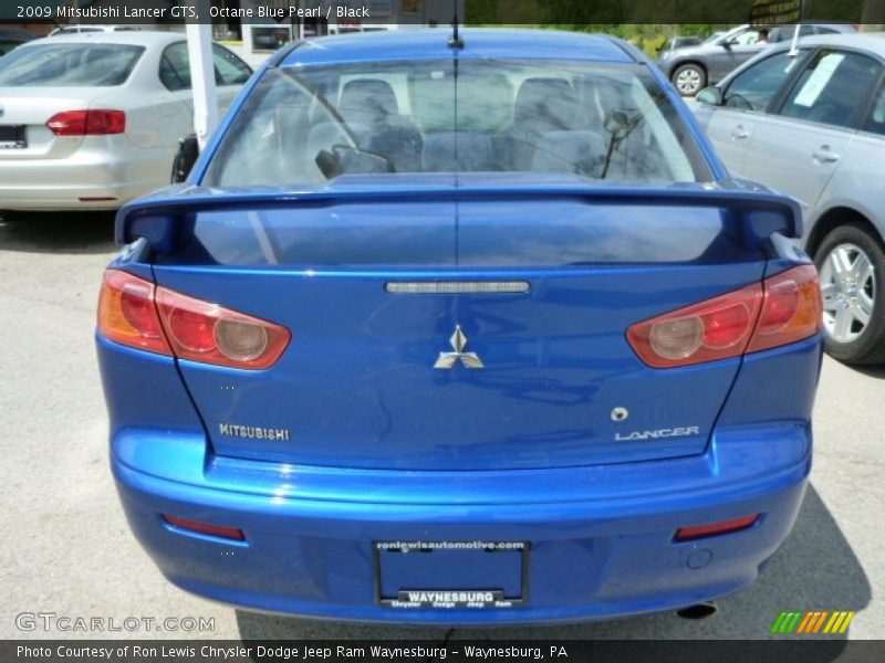 Octane Blue Pearl / Black 2009 Mitsubishi Lancer GTS