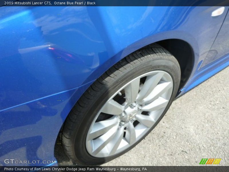 Octane Blue Pearl / Black 2009 Mitsubishi Lancer GTS