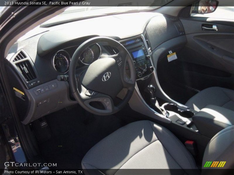 Pacific Blue Pearl / Gray 2013 Hyundai Sonata SE