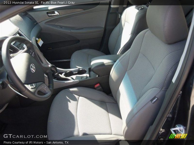 Pacific Blue Pearl / Gray 2013 Hyundai Sonata SE