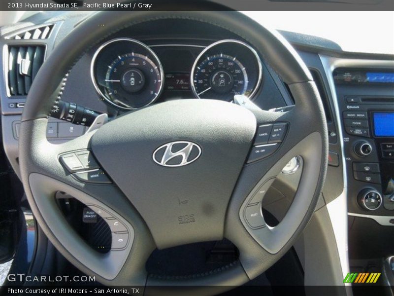 Pacific Blue Pearl / Gray 2013 Hyundai Sonata SE