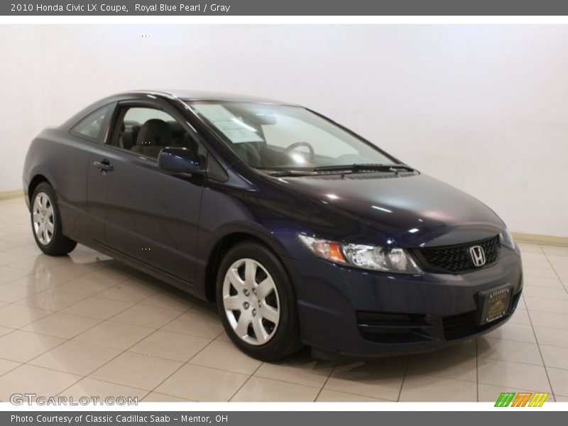 Royal Blue Pearl / Gray 2010 Honda Civic LX Coupe