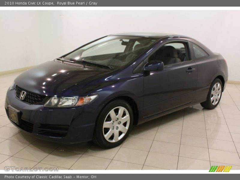 Royal Blue Pearl / Gray 2010 Honda Civic LX Coupe