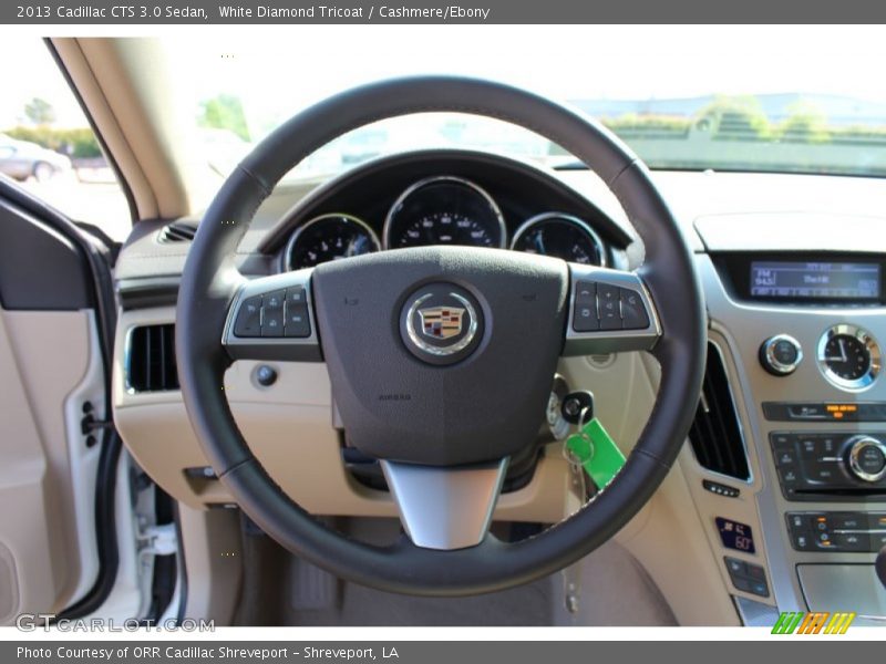 White Diamond Tricoat / Cashmere/Ebony 2013 Cadillac CTS 3.0 Sedan