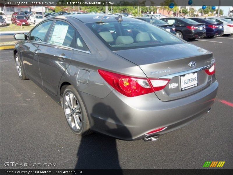 Harbor Gray Metallic / Gray 2013 Hyundai Sonata Limited 2.0T