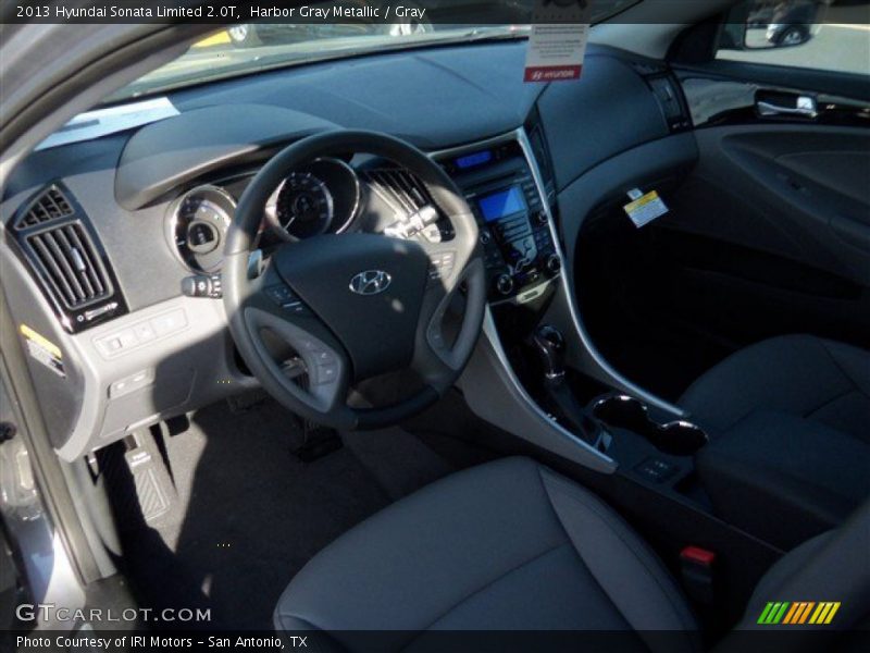 Harbor Gray Metallic / Gray 2013 Hyundai Sonata Limited 2.0T