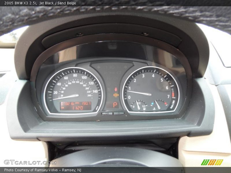 Jet Black / Sand Beige 2005 BMW X3 2.5i